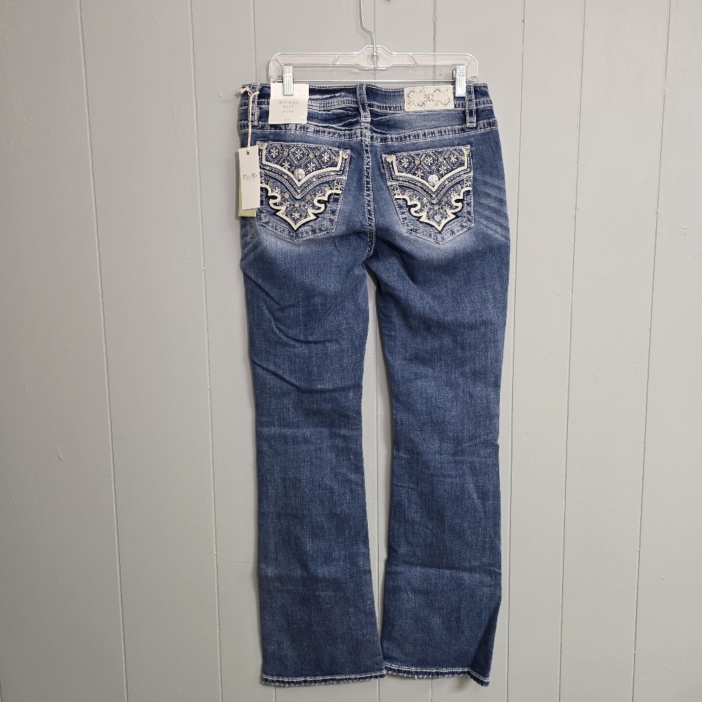Miss Me Saquin Stitchwork Mid Rise Bootcut Jeans - Picture 6 of 15